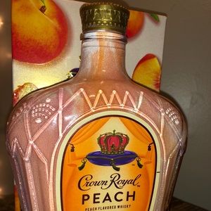 hand painted one of a kind peach crown royal